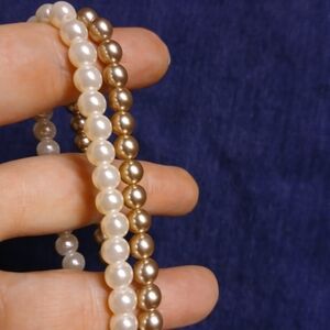 Elegant Pearl Bracelet Set